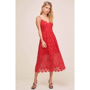 ASTR the Label Red Lacey Dress